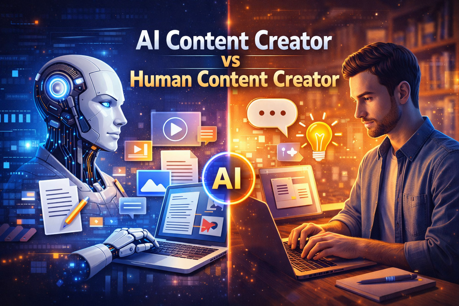 AI Content Creator VS Human Content Creator